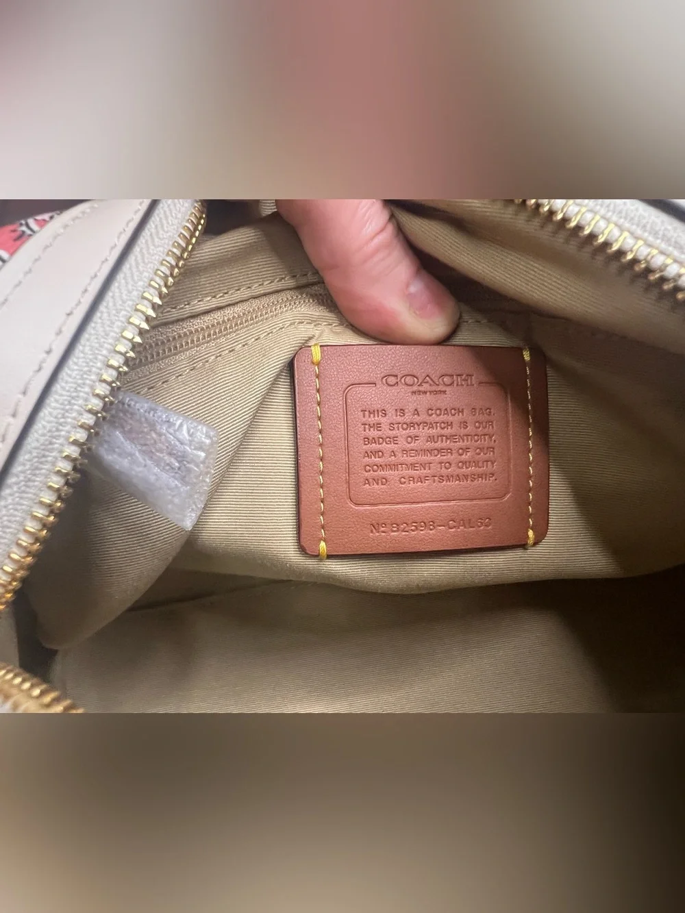 Coach Rowan Med & Micro White Strawberry Print Satchel Set ($653 total for set)